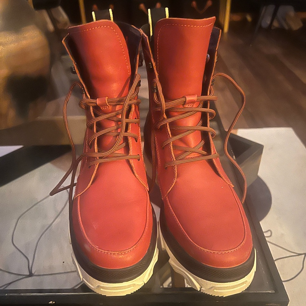 Red Leather Men's Boots